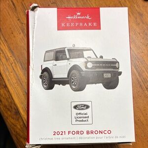 Hallmark Keepsake White and Black Ford Bronco Ornament